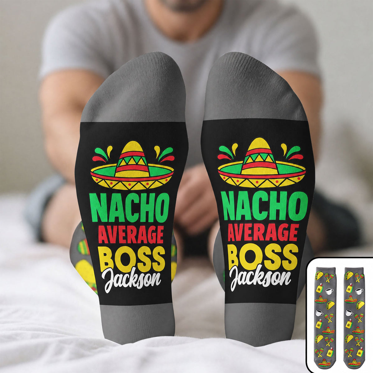 Nacho Avarage Gifts For Boss, Coach, Nurse, Teacher - Personalized Socks