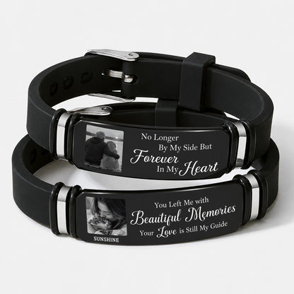 Custom Photo And Name Memorial Wristband Bracelet In Loving Memory Gift LM32 669625