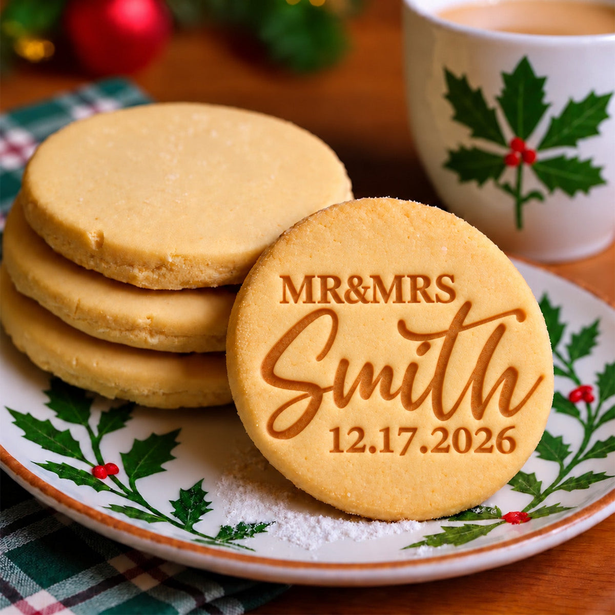 Personalized Custom Name Mr&Mrs Cookie Stamp TH10 171519