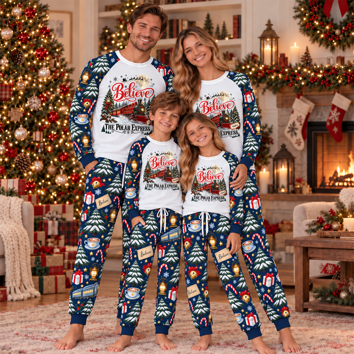 Custom Name Polar Express Christmas Sleepwear Gift For Family LM32 670159
