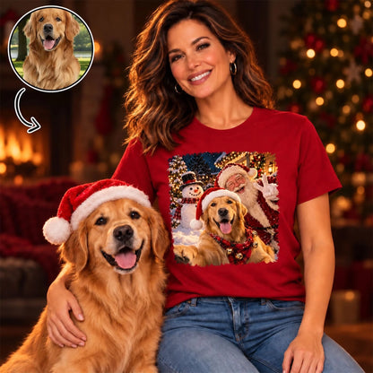Custom Christmas Birthday Gifts For Dog Lovers • Santa Best Buddy - Personalized Basic T-Shirt