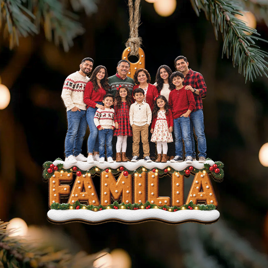Custom Photo Ornament Gift For Family Parents Grandparents - Personalized Ornament