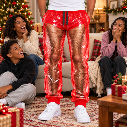 Personalized Funny Hairy Legs Men's Red See Through Sweatpants HO82 904136