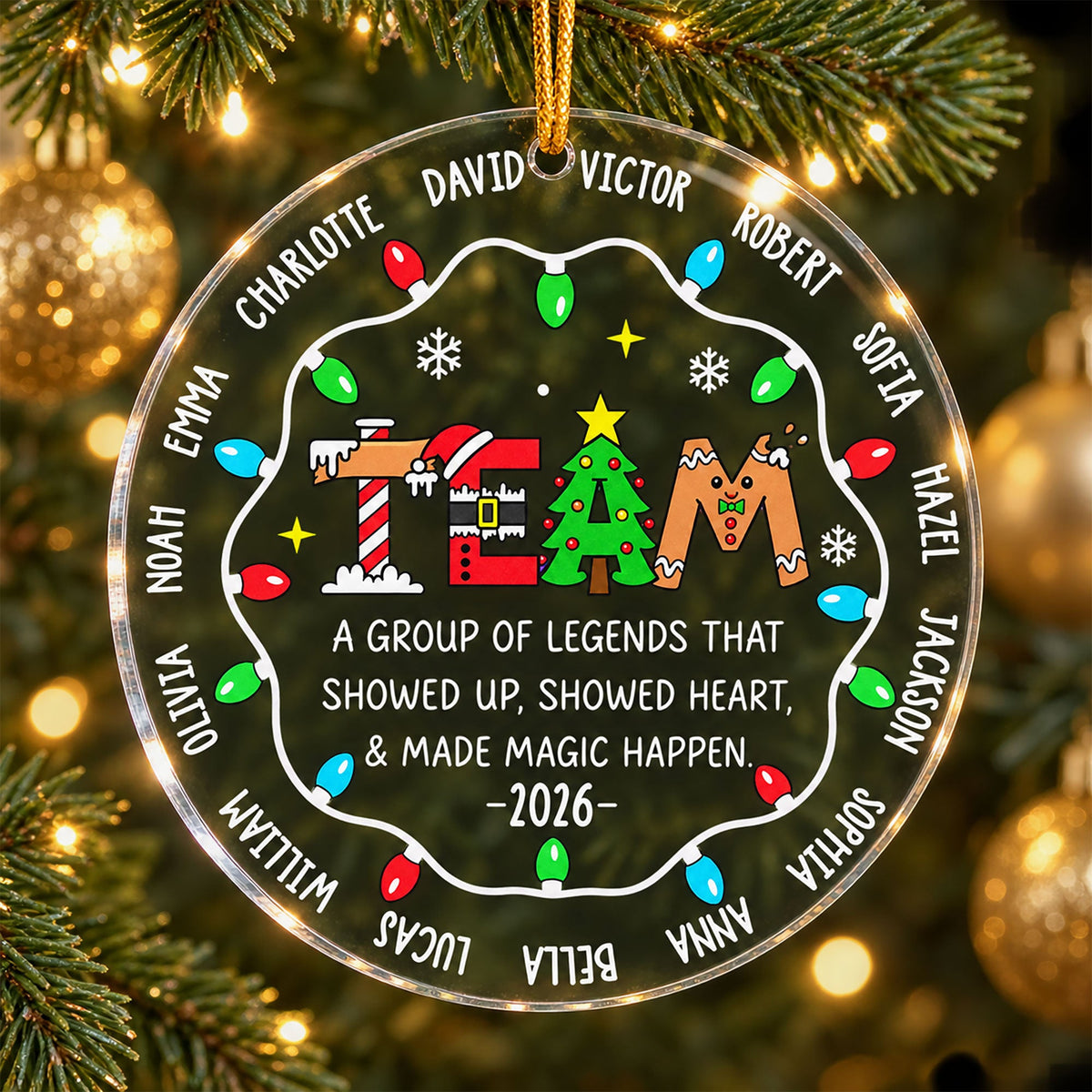 Custom Name Dream Team Bulk Gifts For Coworker - Personalized Ornament