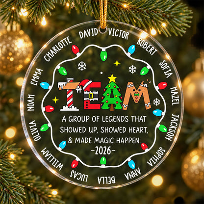 Custom Name Dream Team Bulk Gifts For Coworker - Personalized Ornament