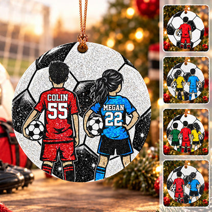 Personalized Soccer Christmas Ornament, Custom Player Gift, Soccer Lovers Gift T1807