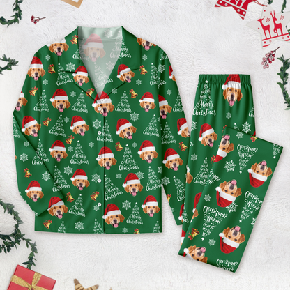 Custom Dog Photo We Wish You A Merry Christmas Pajamas TH10 896279