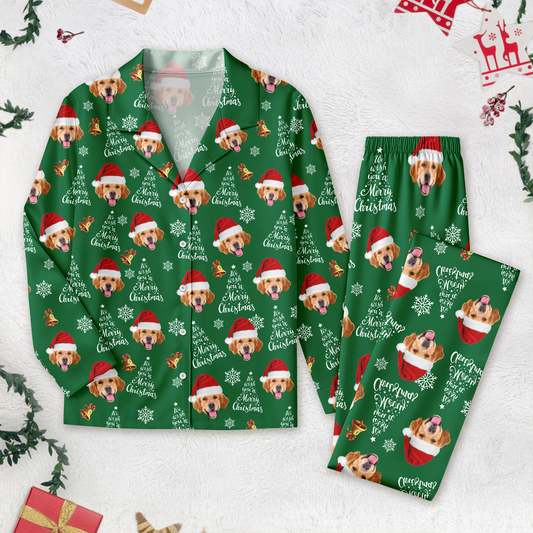 Custom Dog Photo We Wish You A Merry Christmas Pajamas TH10 896279