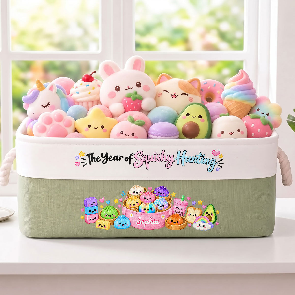 The Year Of Squishy Hunting - Personalized Storage Basket