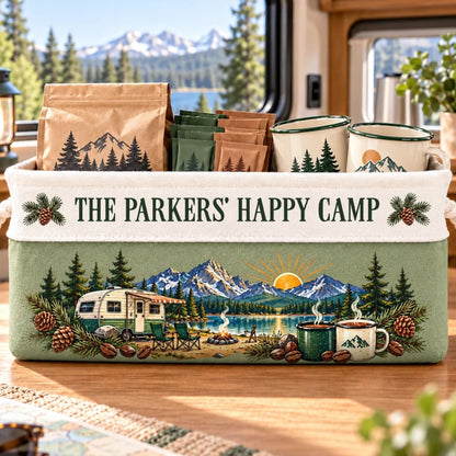 Custom Name Camping Gifts For Campers - Personalized Storage Basket