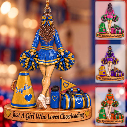 Custom Cheerleader Acrylic Ornament, Senior Night Cheer Girl, Cheer Coach Gift L0411