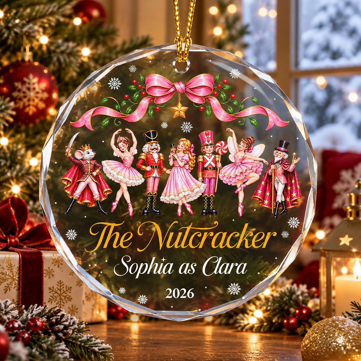 The Nutcracker Custom Name And Character Gift For Ballet Girl - Personalized Ornament
