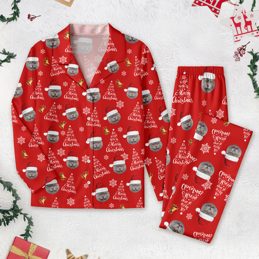 Dth Custom Cat Photo We Wish You A Merry Christmas Pajamas Th10 896281