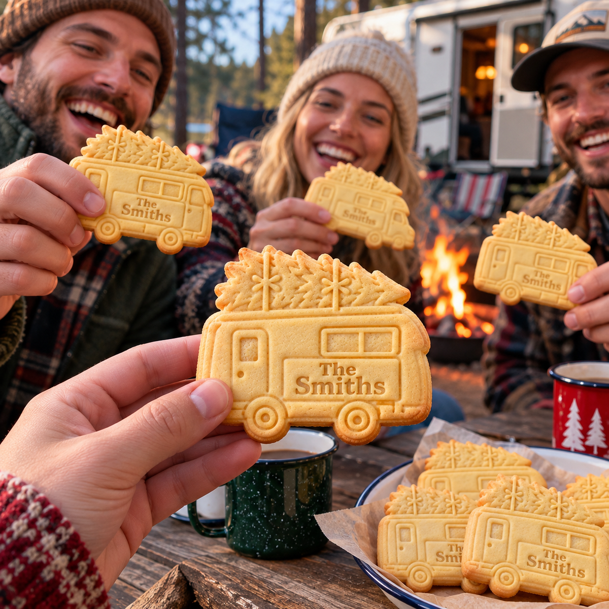 Personalized Name RV Camping Cookie Cutter & Stamp For Camping Lovers LM32 670527