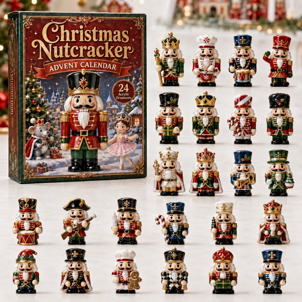 Nutcracker Advent Calendar 2026 - 24-Day Festive Countdown, Acrylic Charms Blind Box - Gift For Festive Collectors