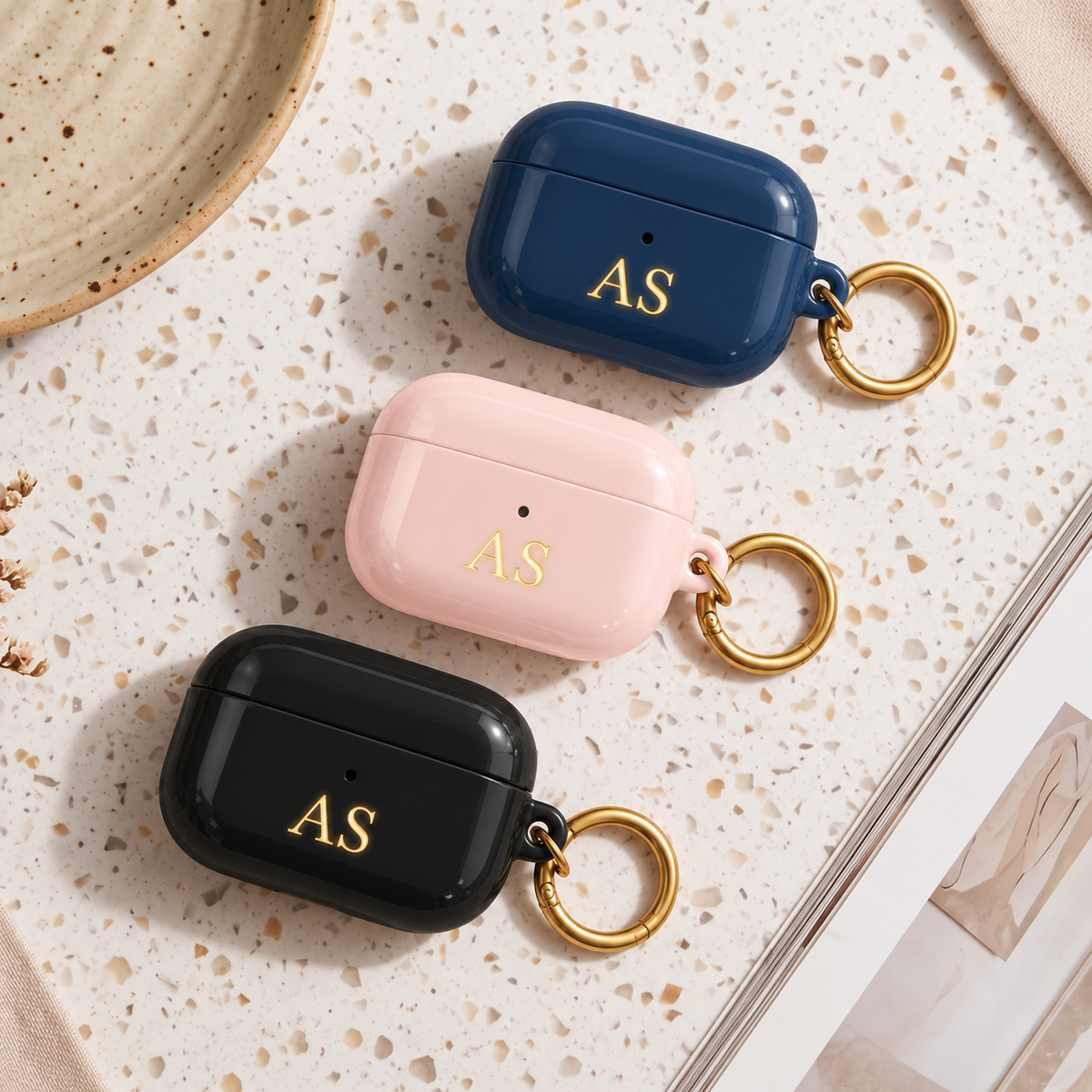 Personalized Initial Letter Protective Case For Airpods TH10 171525