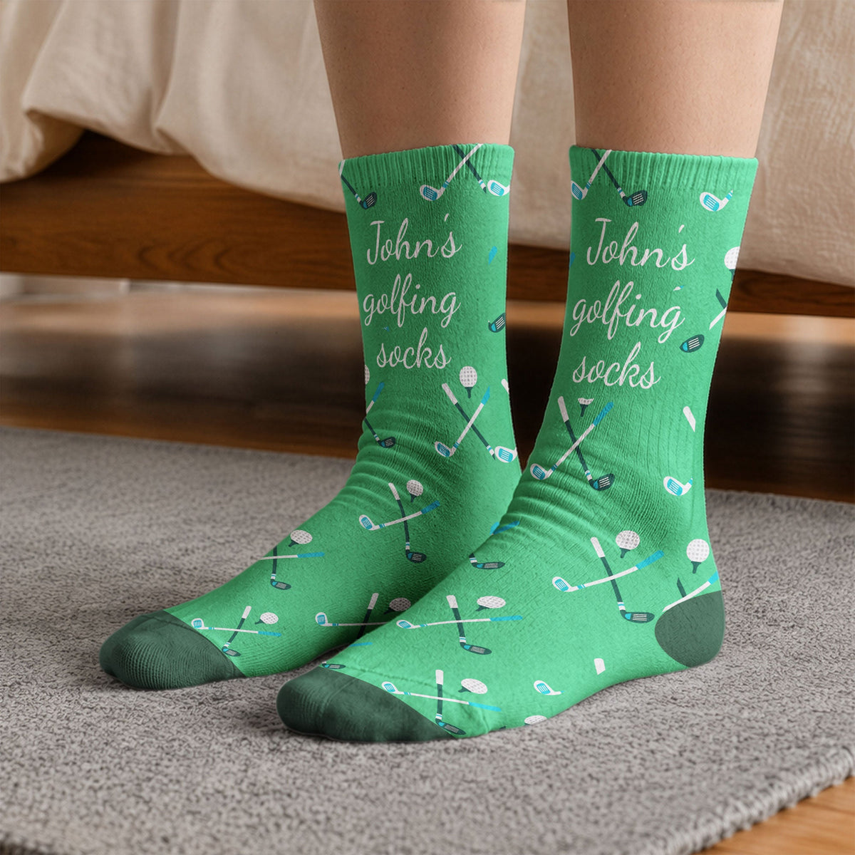Golfing Socks Custom Name Gift For Golfer, Golf Lover - Personalized Socks