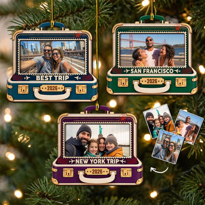 Memories From Our Travels - Personalized 2-Layered Wood Ornament
