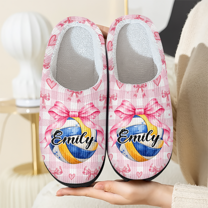 Personalized Custom Name Coquette Bow Sport Slippers TH10 171355