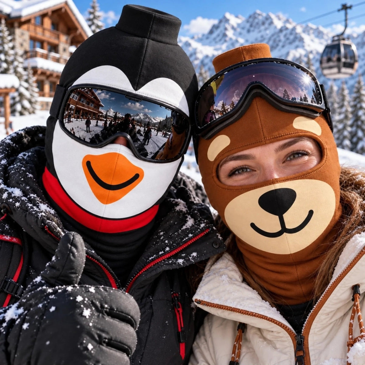 Custom Funny Animal Face Skiing Gifts For Men, Women - Personalized BlockHead Ski Mask