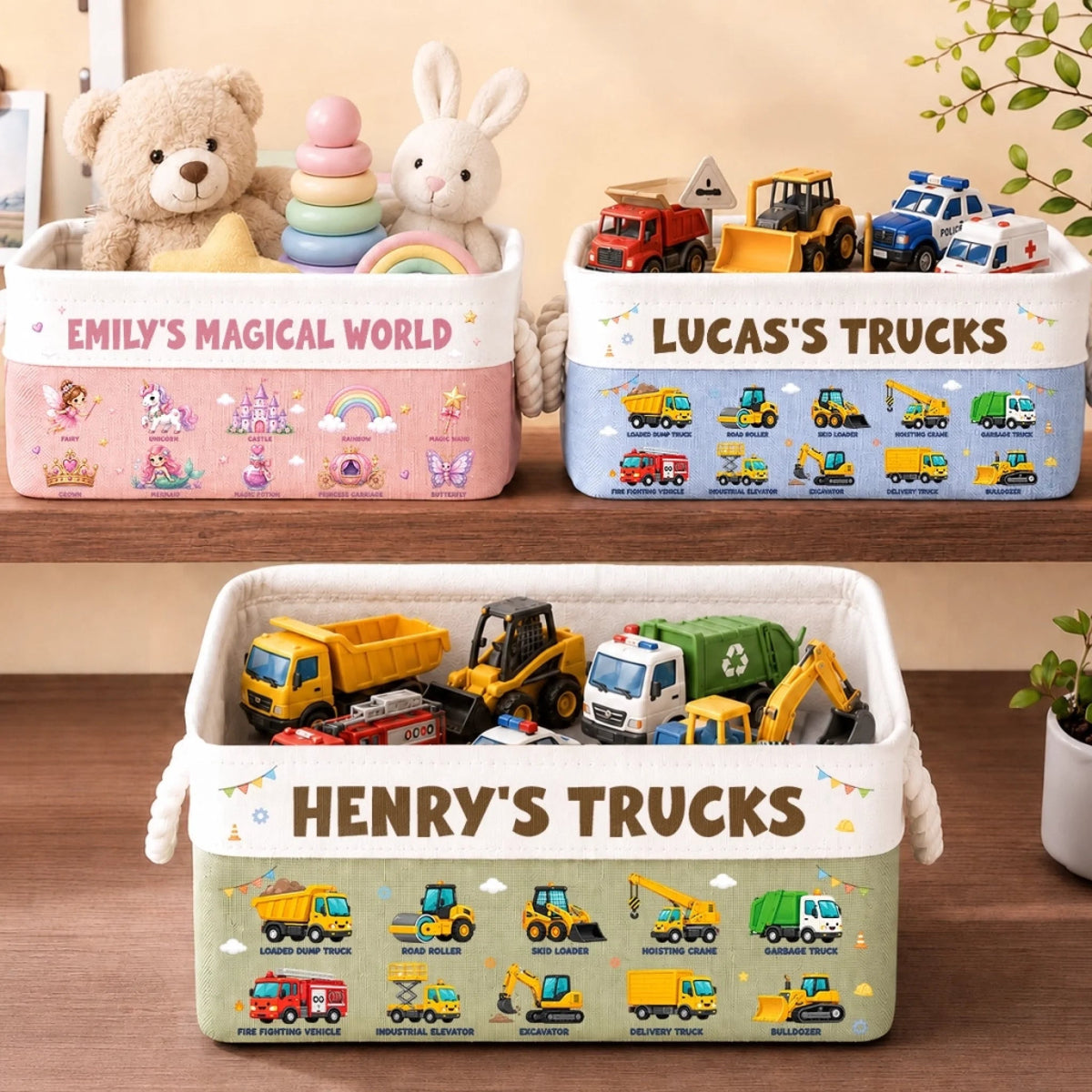 Personalized Storage Basket – Back To School Gift For Kids - Where Fun Playtime Never Ends