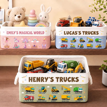 Personalized Storage Basket – Back To School Gift For Kids - Where Fun Playtime Never Ends