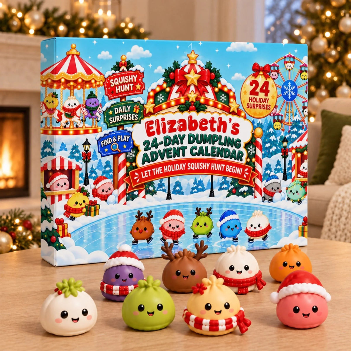Custom Christmas Squishy Hunt Gifts - Personalized Squishy Hunt Advent Calendar