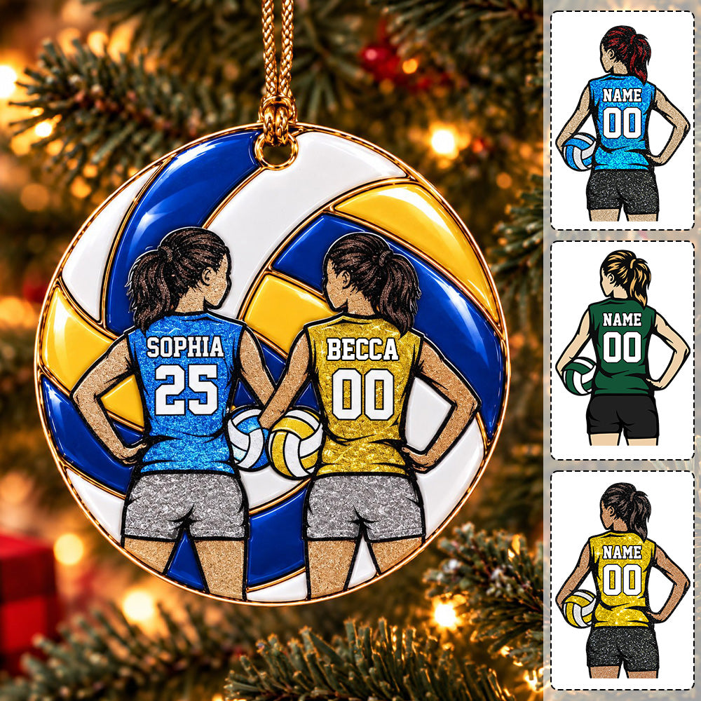 Personalized Volleyball Christmas Ornament, Custom Player Gift, Volleyball Lovers Christmas Gift T1807