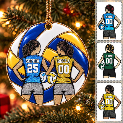 Personalized Volleyball Christmas Ornament, Custom Player Gift, Volleyball Lovers Christmas Gift T1807