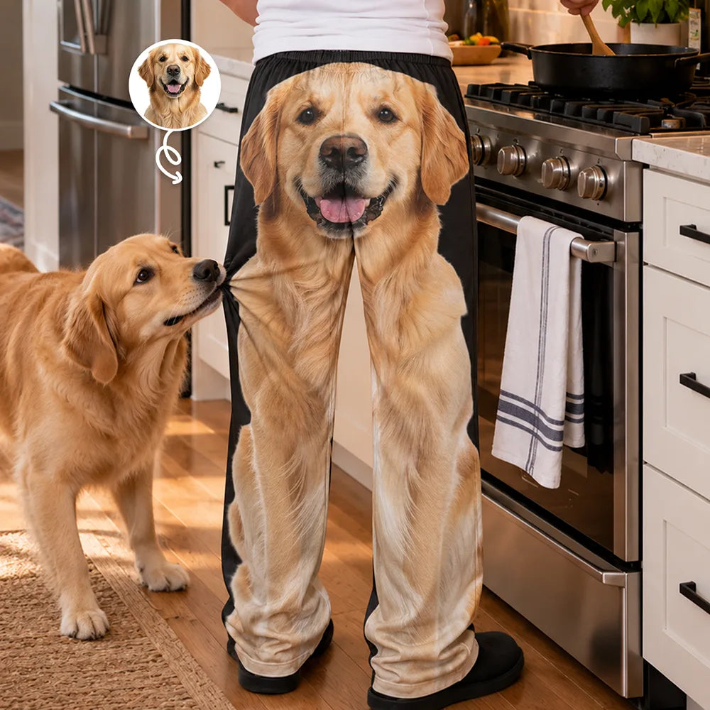 Gag Gift For Pet Lovers - Personalized Custom Photo Funny Pet Face Pajama Pants