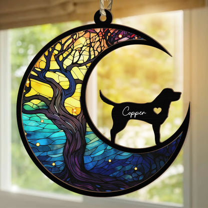 Personalized Pet Memorial, Suncatcher Ornament, Dog, Cat, Keepsake.