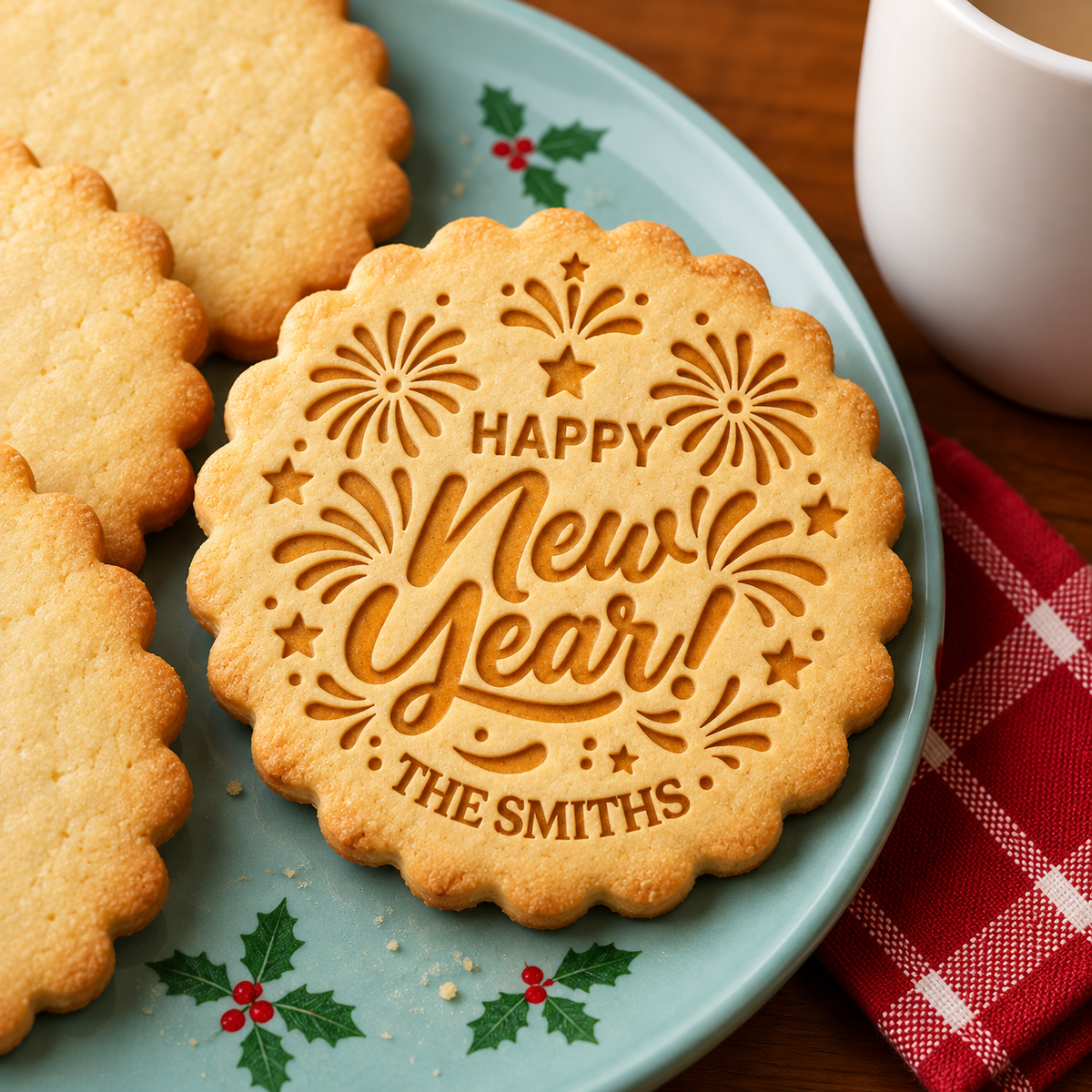 Personalized Family Name Happy New Year Cookie Stamp HA75 919606