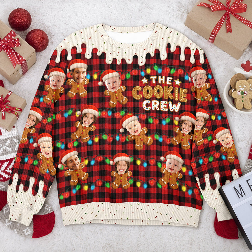 Custom Photo The Cookie Crew Family Ugly Sweater TH10 171243