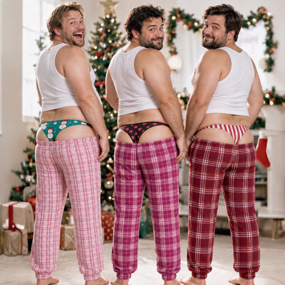 Personalized Funny Christmas Plaid Sweatpants Cheeky Christmas Gift LM32 670123