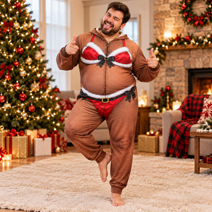 Personalized Fake Bikini Underwear Christmas Onesie Pajamas CH07 180574