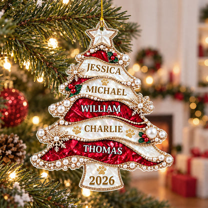 Custom Christmas Decor Home Birthday Gifts For Dog Lovers • Family Christmas - Personalized Acrylic Ornament