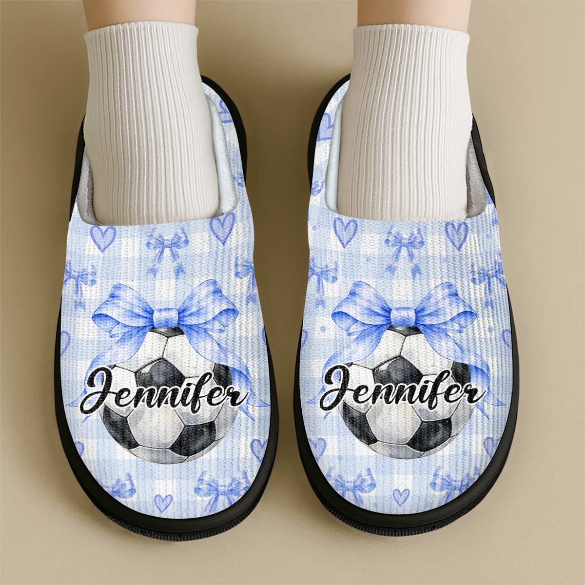 Personalized Custom Name Coquette Bow Sport Slippers TH10 171355