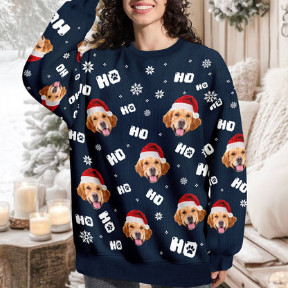 Custom Funny Dog Photo Christmas Ugly Sweater Personalized Gift For Dog Lover CH07 896672