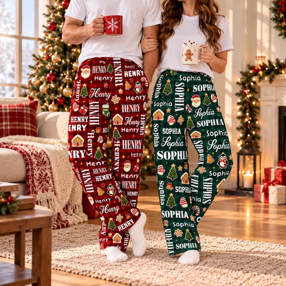 Personalized Custom Name Christmas Matching Family Pants TH10 171565