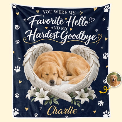 Custom Pet Photo Angel Memorial Gifts - Personalized Blanket