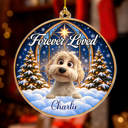 Custom Christmas Memorial Sympathy Gifts For Dogs, Cats • Angel Paws - Personalized Acrylic Ornament