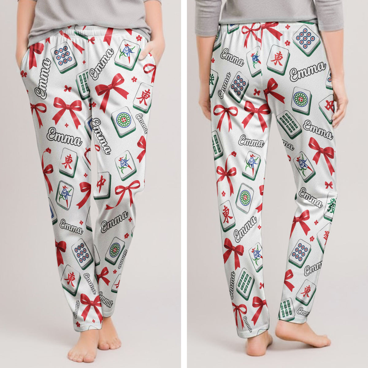 Mahjong Custom Name Gift For Mahjong Lovers, Mahjong Girls - Personalized Lounge Pants