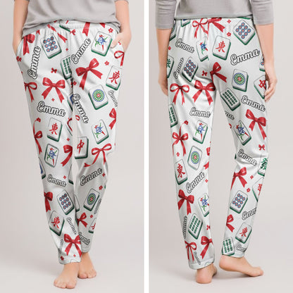 Mahjong Custom Name Gift For Mahjong Lovers, Mahjong Girls - Personalized Lounge Pants