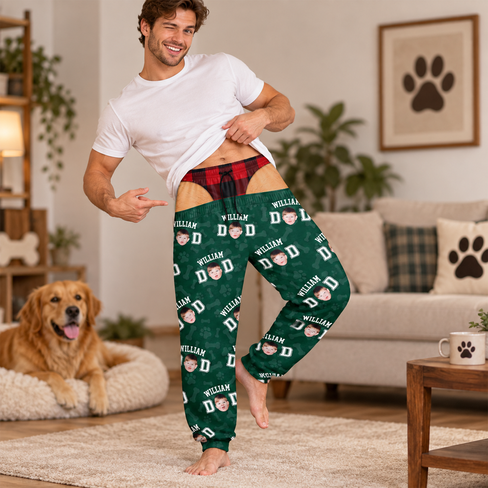 Custom Kid Photo And Name Sweatpants And Pajamas Pants HO82 903930