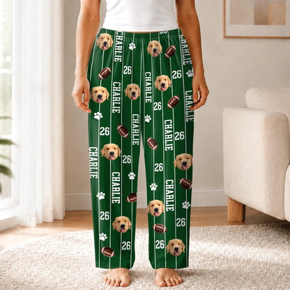 Custom Pet Photo Sports Gifts For Dog and Cat Lovers - Personalized Pajamas Pants