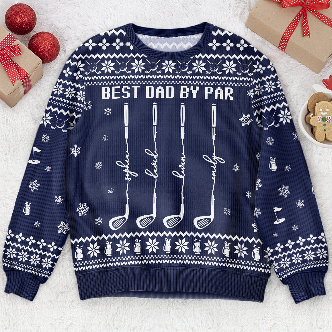 Best Dad By Par - Personalized Sweater