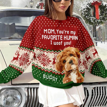 Custom Photo You're My Favorite Human Dog Cat Ugly Sweater HA75 892902
