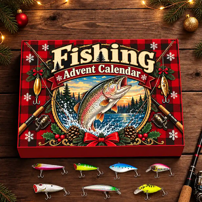 Squishy Fishing Gift For Husband And Son, Daughter - Christmas Countdown Advent Calendar
