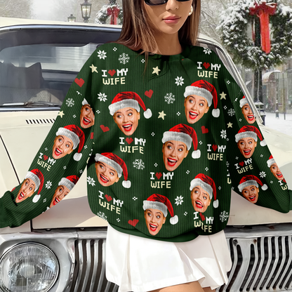 Custom Funny Photo I Love My Wife/Husband Ugly Sweater TH10 896343