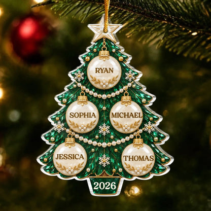 Custom Name Christmas Family Gifts - Personalized Acrylic Ornament